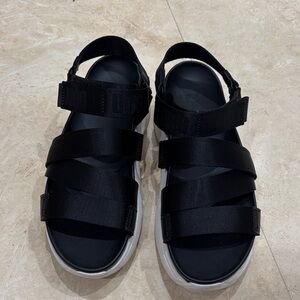 UGG Black Strappy Sandals